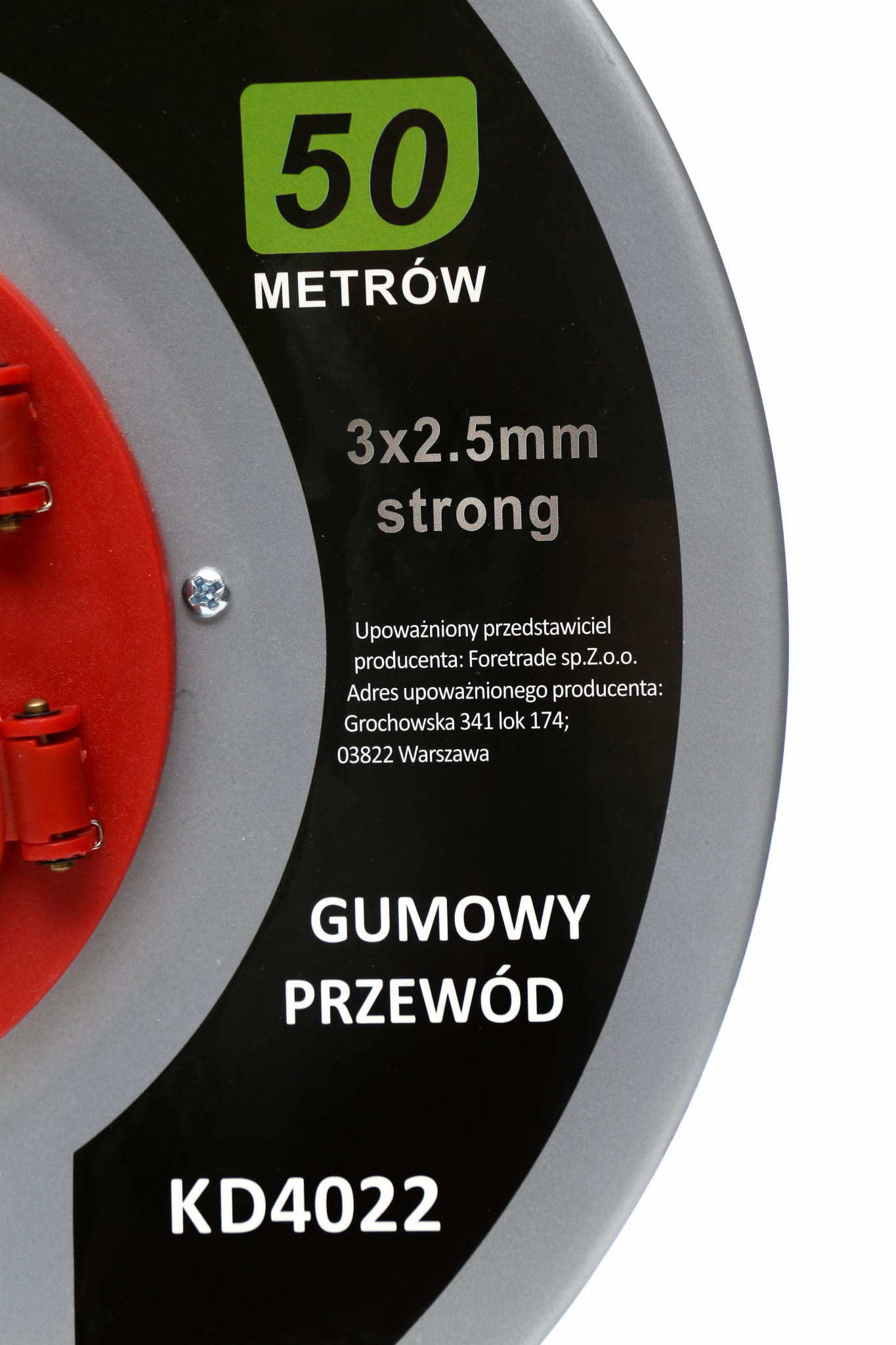 Prailgintuvas su rite 50m 16A 4 vietų 3x2,5mm KRAFT&DELE KD4022