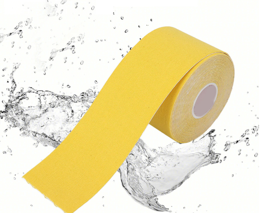 Kineziologinis teipas, kinesio pleistras 5cmx5m, geltonas