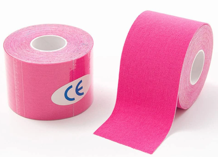 Kineziologinis teipas, kinesio pleistras 5cmx5m, rožinis