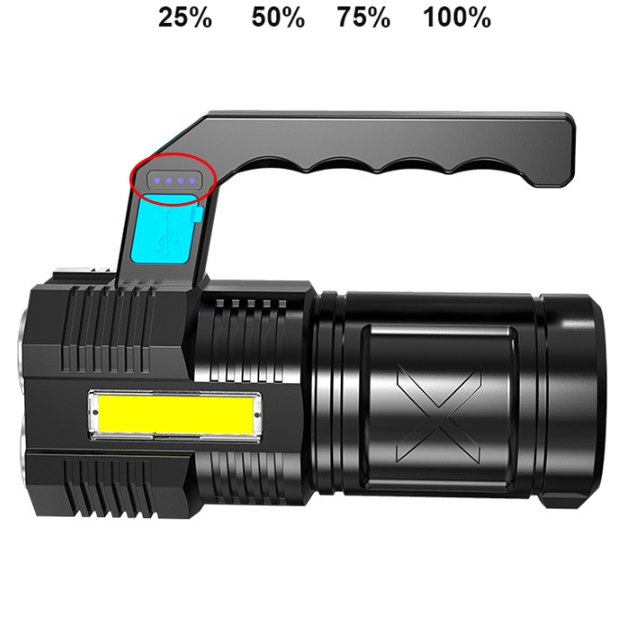 Įkraunamas rankinis LED prožektorius