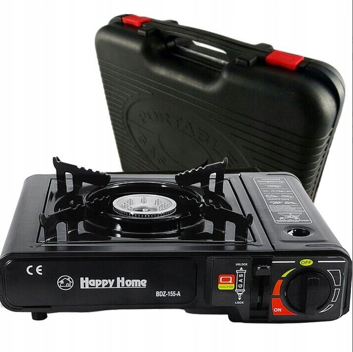Turistinė dujinė viryklė Happy Home BDZ-155A + 4 vnt. dujų balionėliai..