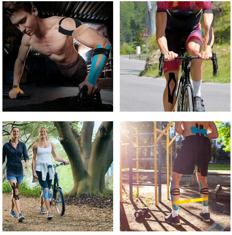 Kineziologinis teipas, kinesio pleistras 5cmx5m, juodas