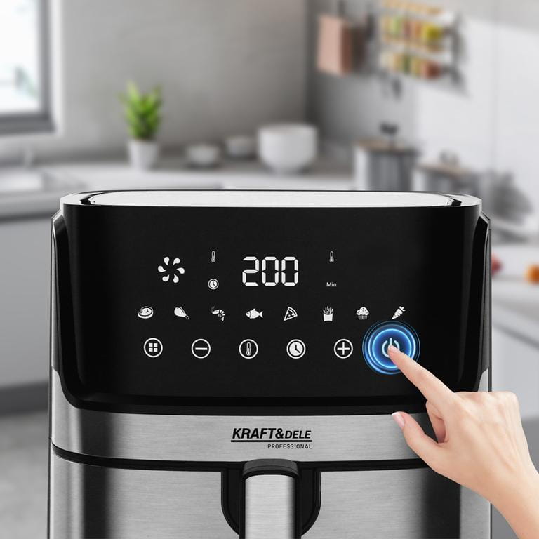 Karšto oro gruzdintuvė Air fryer KRAFT&DELE, 8 l, 1850 W