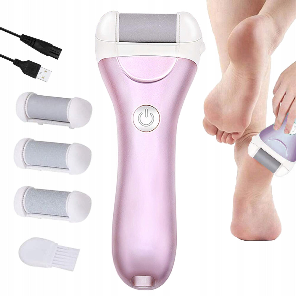 Pėdų šveitiklis - elektrinė kulno ir pėdų dildė, rožinė