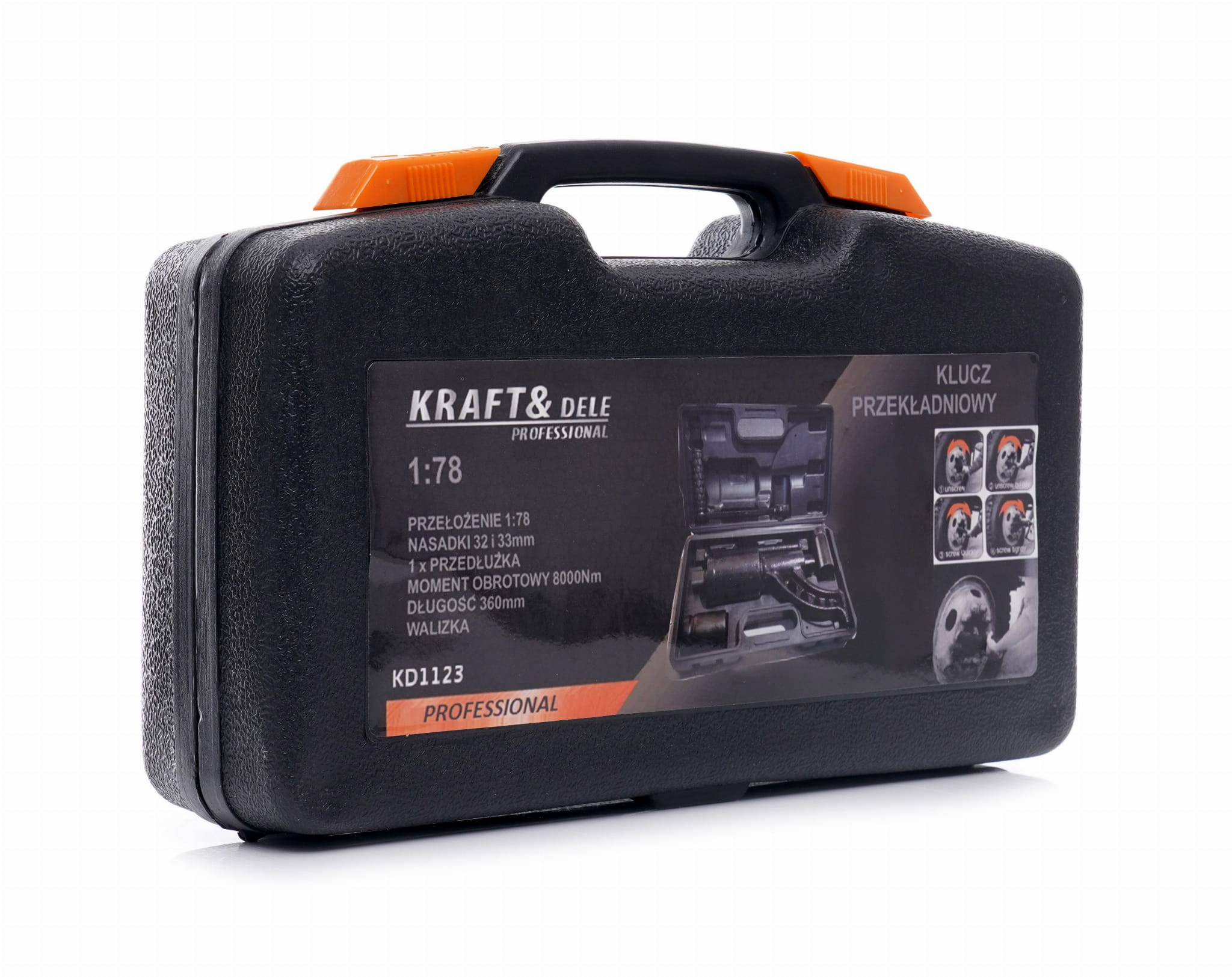 Padidintos jėgos rato raktas/reduktorius 8000Nm KRAFT&DELE KD1123