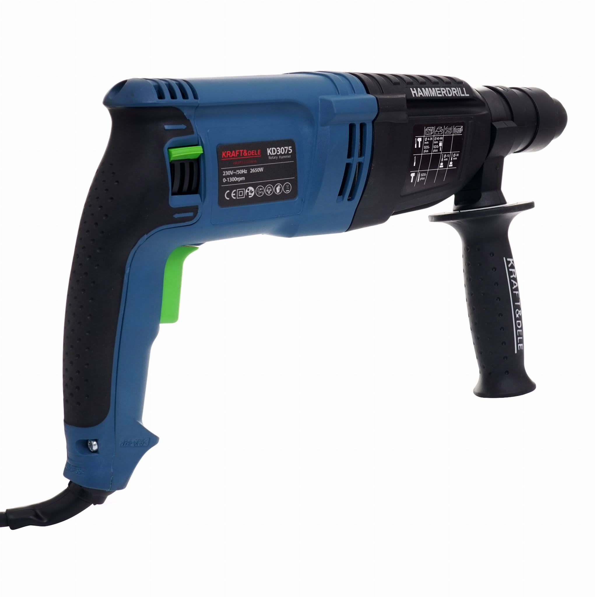 Perforatorius 2650W su papildomu griebtuvu ir grąžtais KRAFT&DELE KD3075
