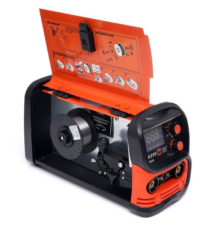 Suvirinimo pusautomatis be dujų MIG / MMA / LIFT TIG 3in1 250A KRAFT&DELE KD1875