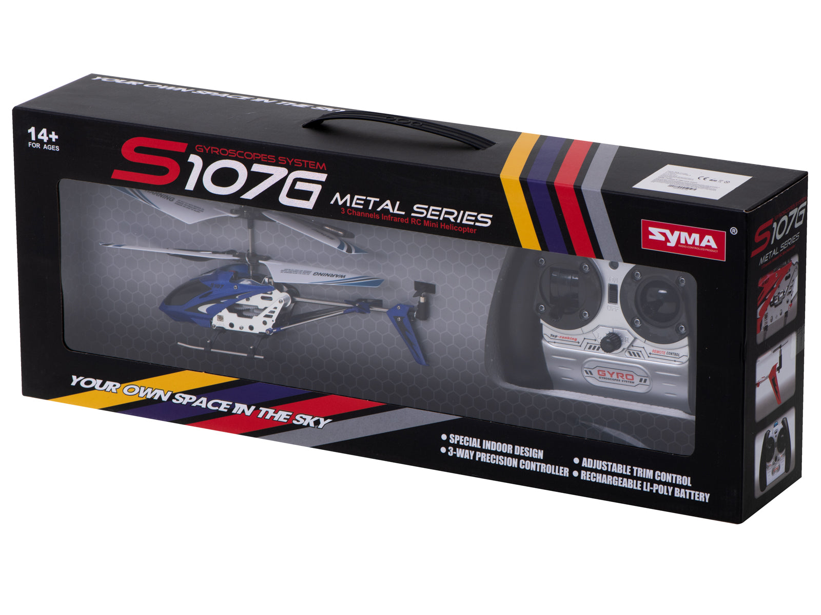RC sraigtasparnis Syma S107G, mėlynas