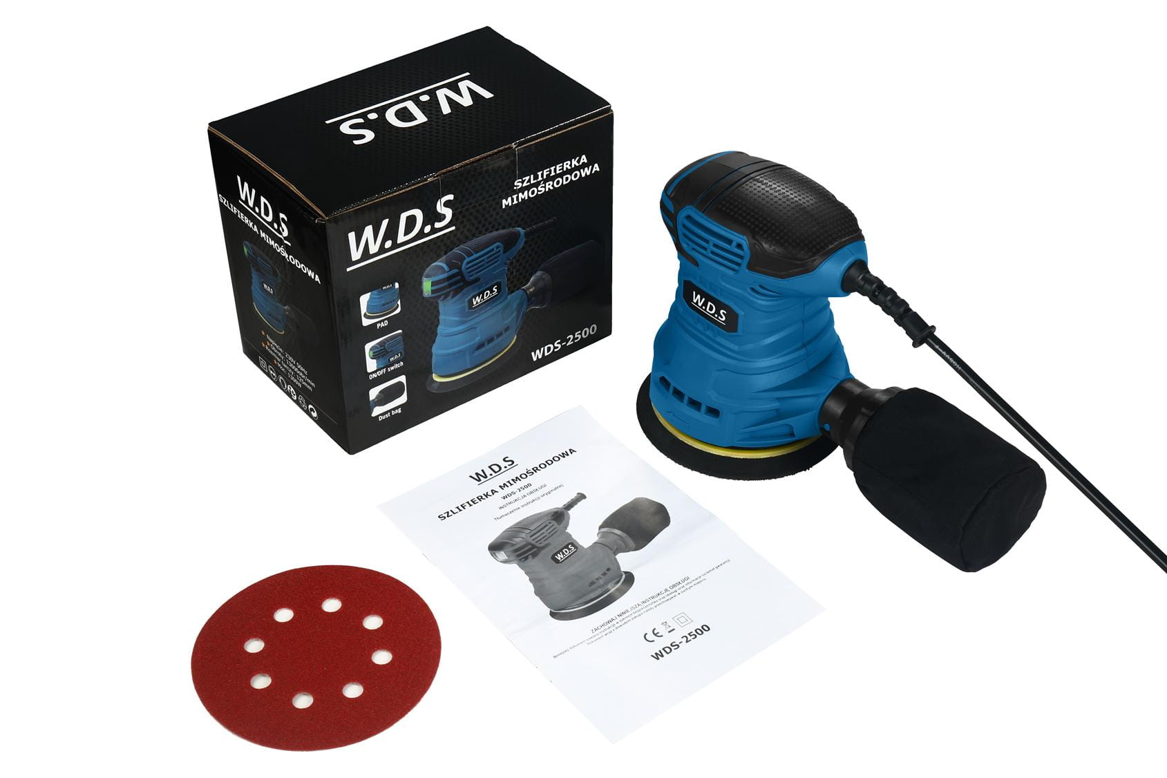 Ekscentrinis šlifuoklis 125mm 1300W WDS2500