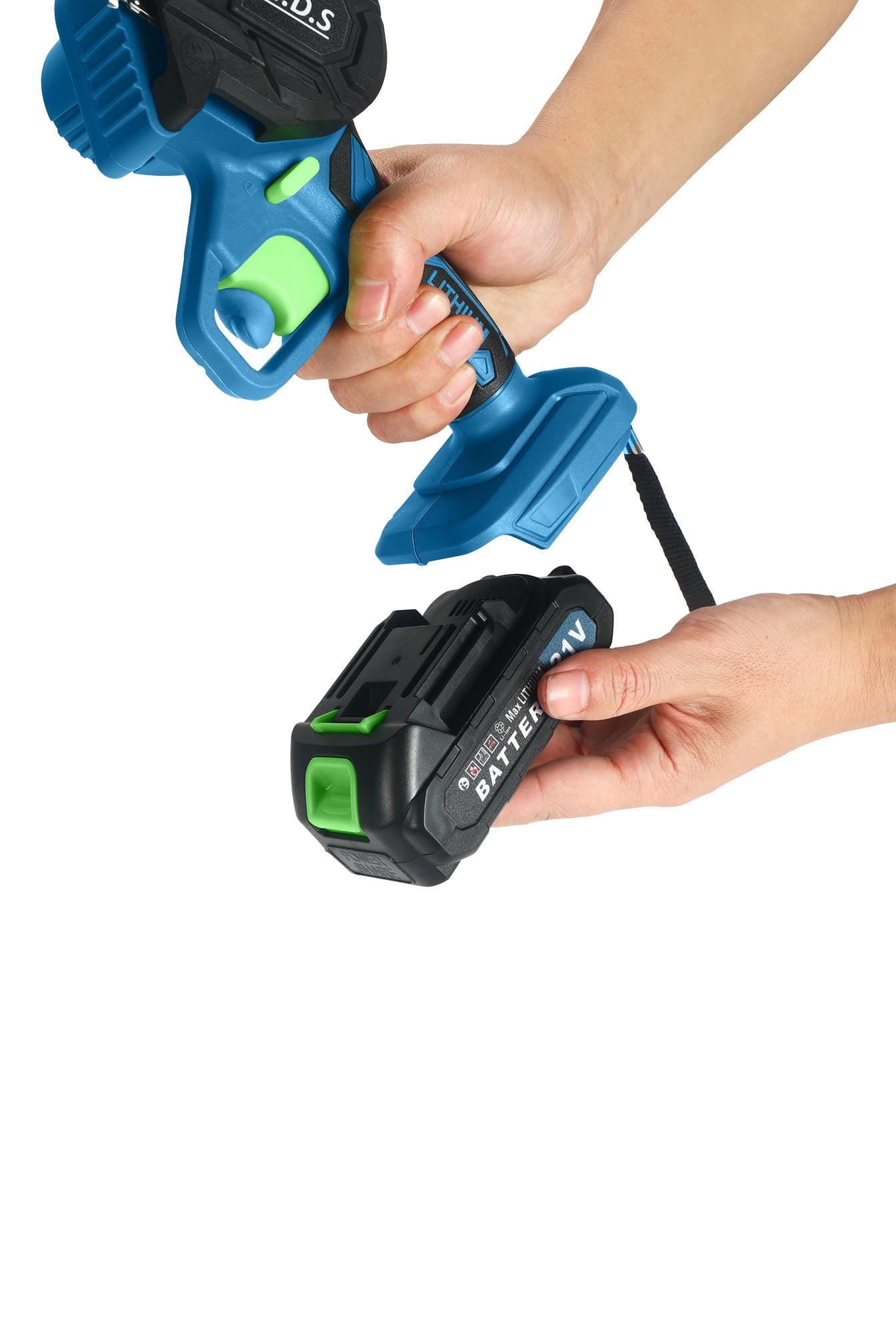 Akumuliatorinis grandininis genėjimo pjūklas 21V 6" WDS2301 + 2 akumuliatoriai.