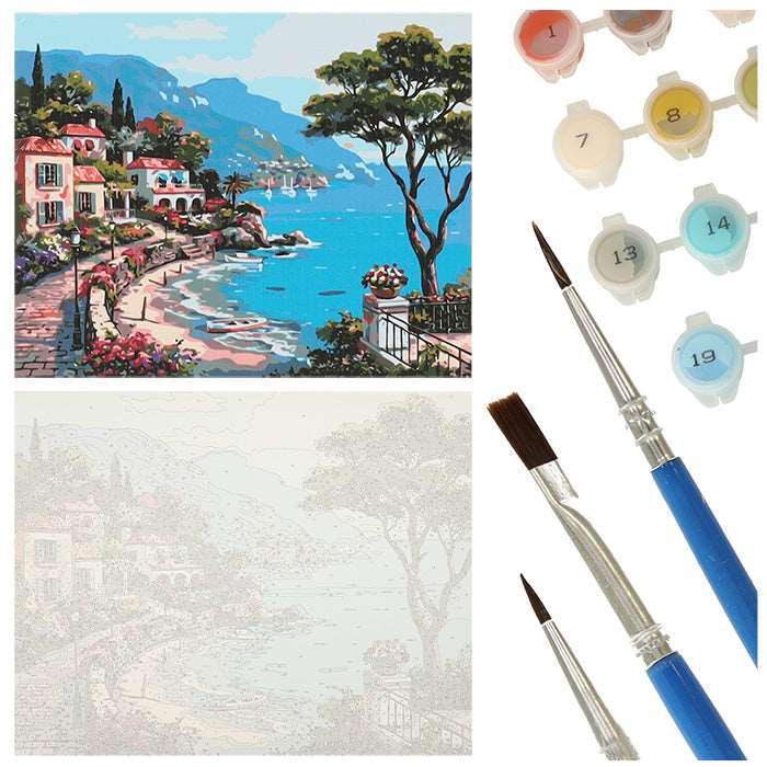 Tapymas pagal skaičius - Italijos krantas 40X50CM PREMIUM