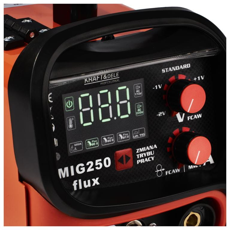 Suvirinimo pusautomatis be dujų MIG / MMA / LIFT TIG 3in1 250A KRAFT&DELE KD1875