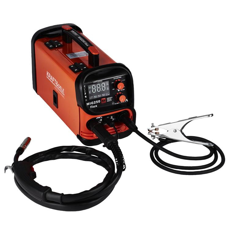 Suvirinimo pusautomatis be dujų MIG / MMA / LIFT TIG 3in1 250A KRAFT&DELE KD1875