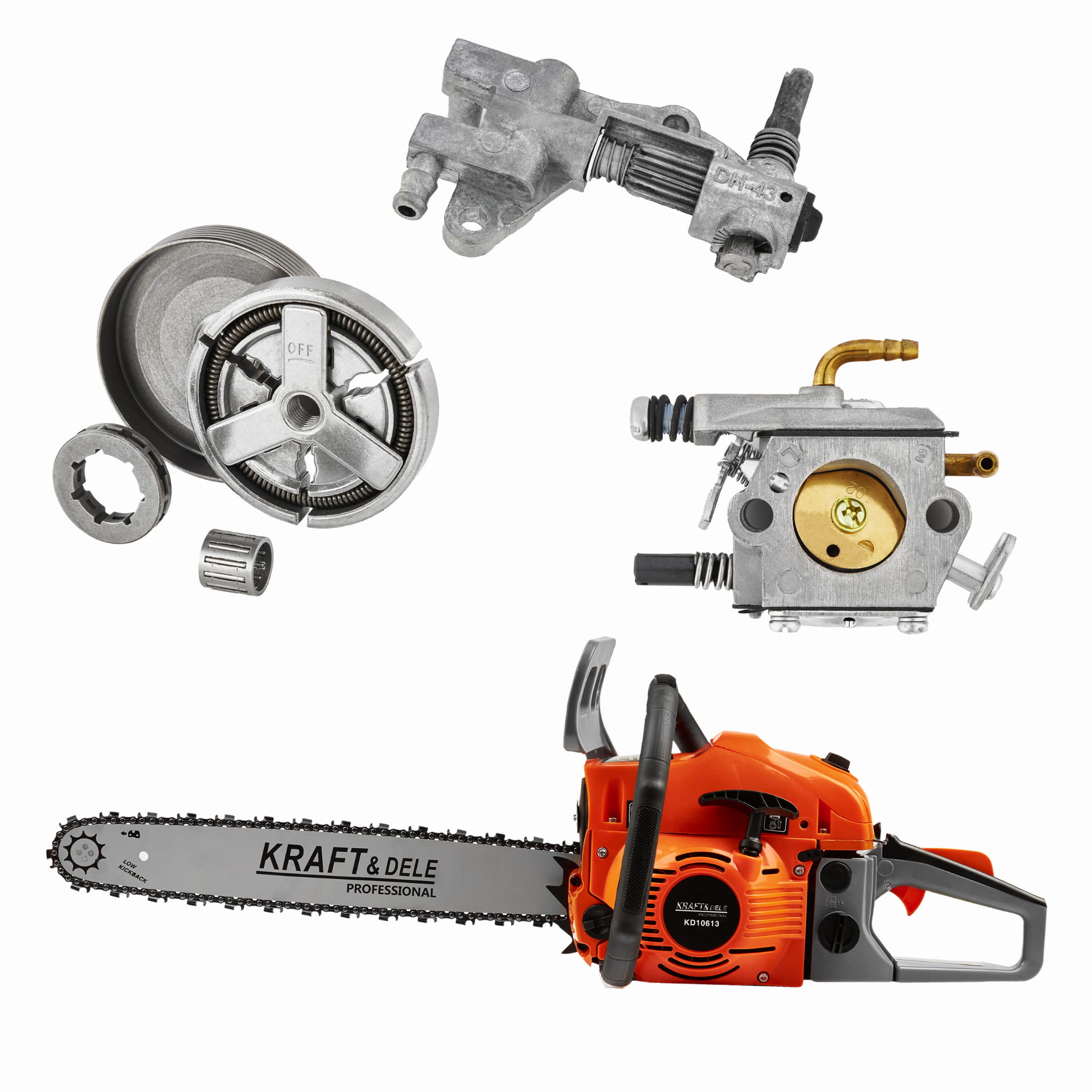 Benzininis grandininis pjūklas 4.4kw 40,45cm KRAFT&DELE KD10613