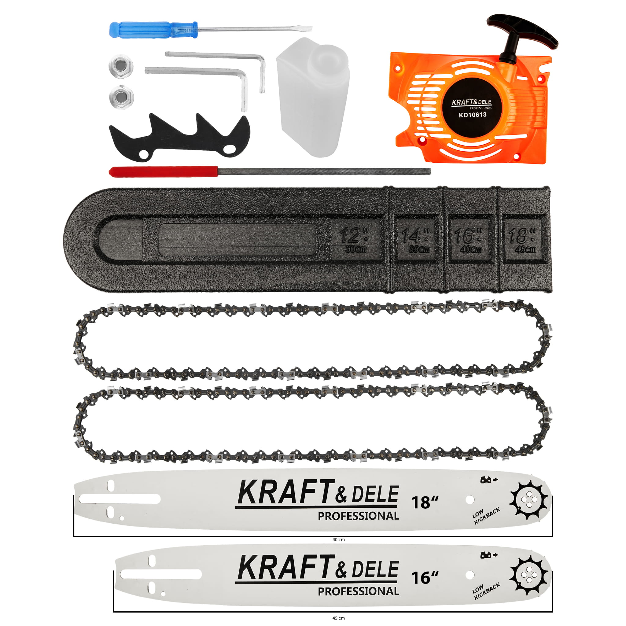Benzininis grandininis pjūklas 4.4kw 40,45cm KRAFT&DELE KD10613