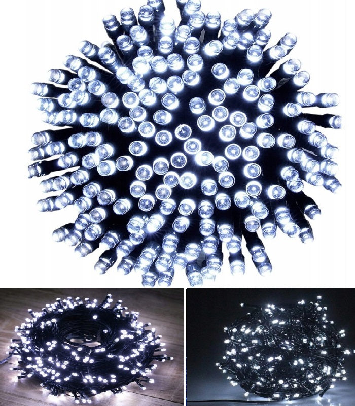 Kalėdinė girlianda 100-500 LED 10-100m. Šaltai balta
