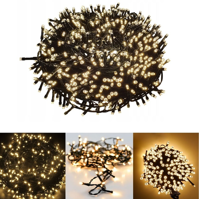 Kalėdinė girlianda 100-500 LED 10-100m. Šiltai balta