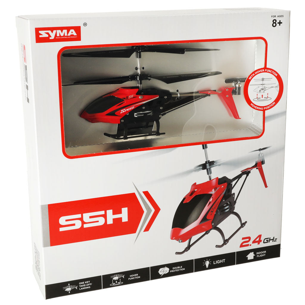 RC sraigtasparnis SYMA S5H 2.4GHz RTF Raudonas