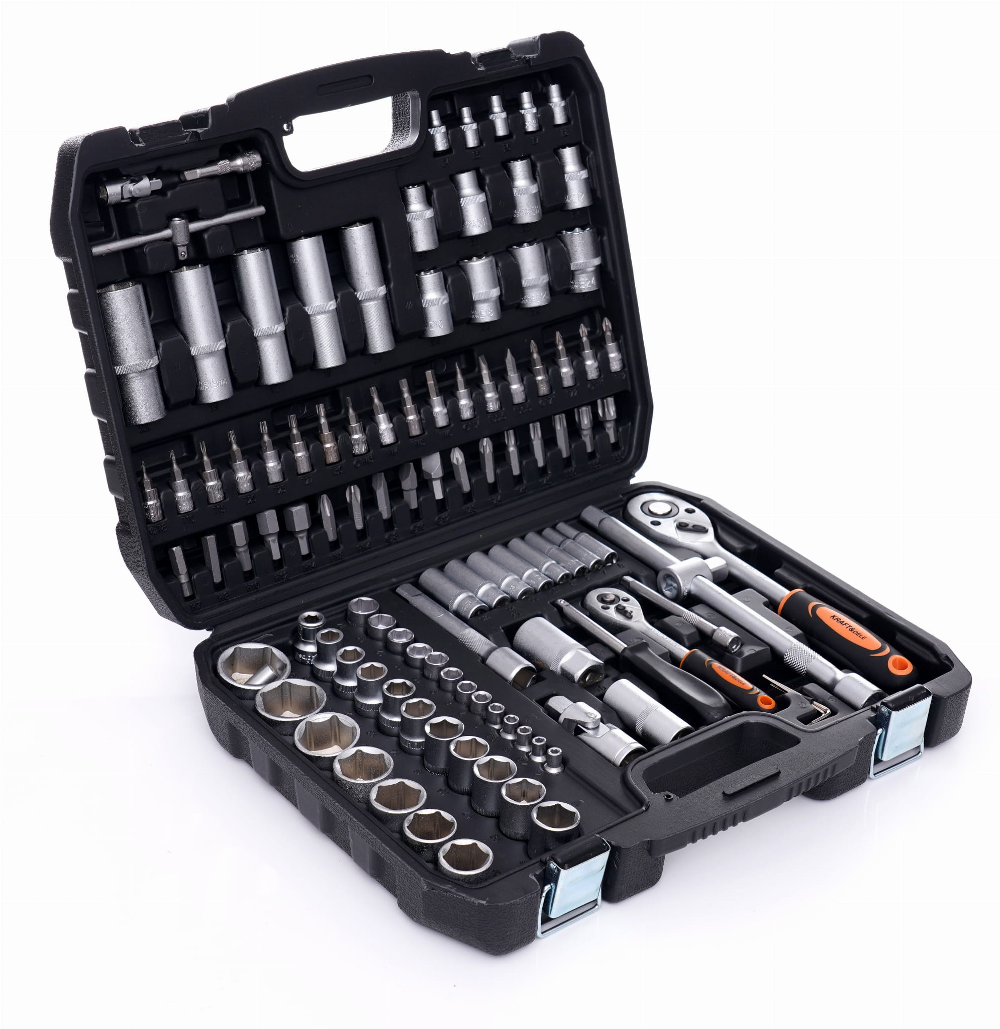 Galvučių ir įrankių rinkinys KRAFT&DELE 101 dalių