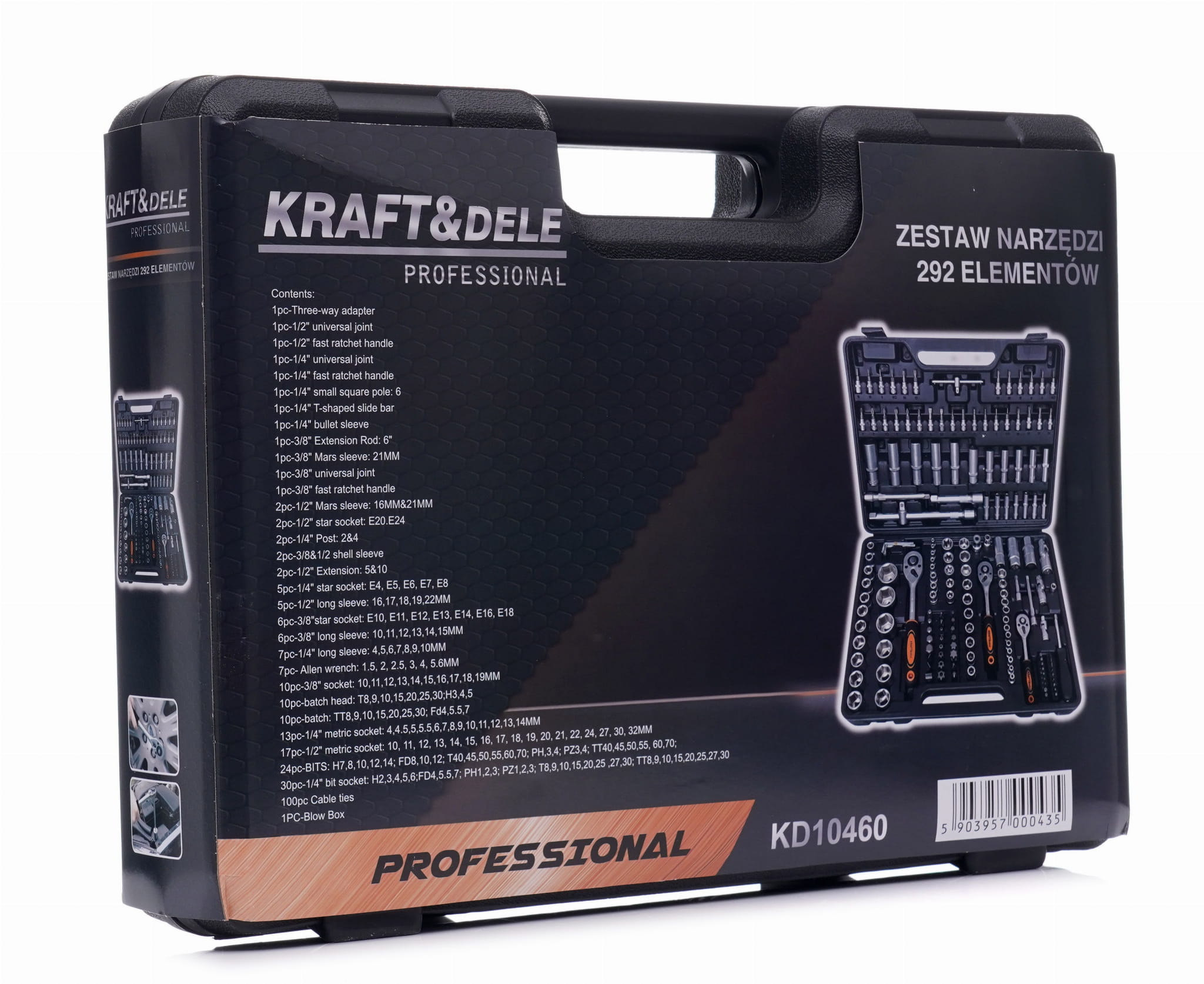 Galvučių ir įrankių rinkinys KRAFT&DELE 292