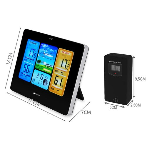 Belaidė meteorologinė stotelė namams su lauko temperaturos davikliu