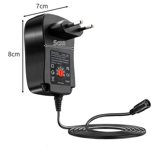 Universalus įkroviklis, maitinimo šaltinis 3-12V AC 100 - 240 0.25A 50/60Hz