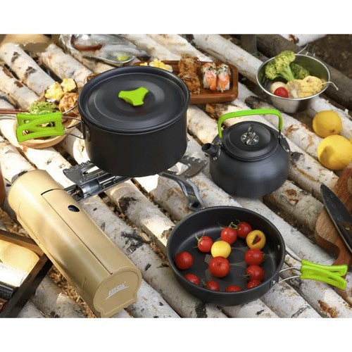 Turistinis indų ir įrankių rinkinys - nešiojami virtuvės reikmenys