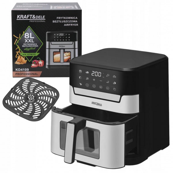 Karšto oro gruzdintuvė Air fryer KRAFT&DELE, 8 l, 2200 W