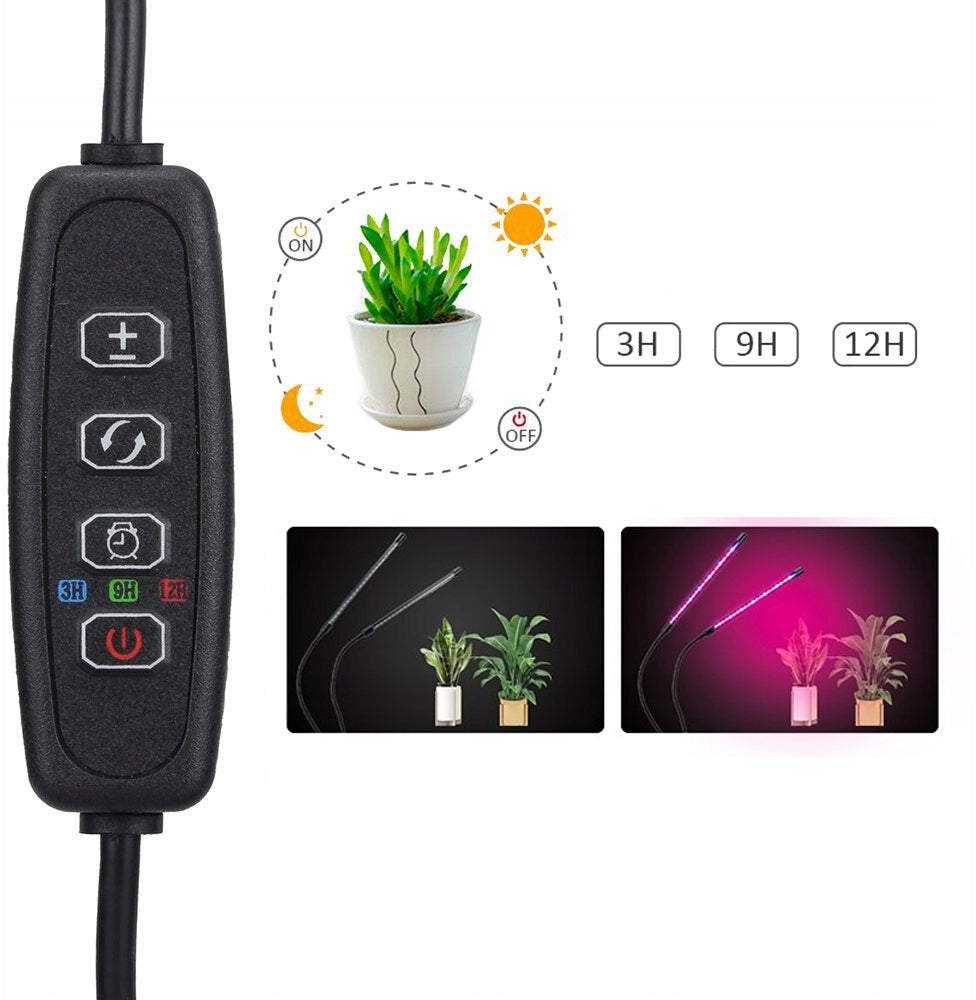 LED lempa augalų augimui 2x20