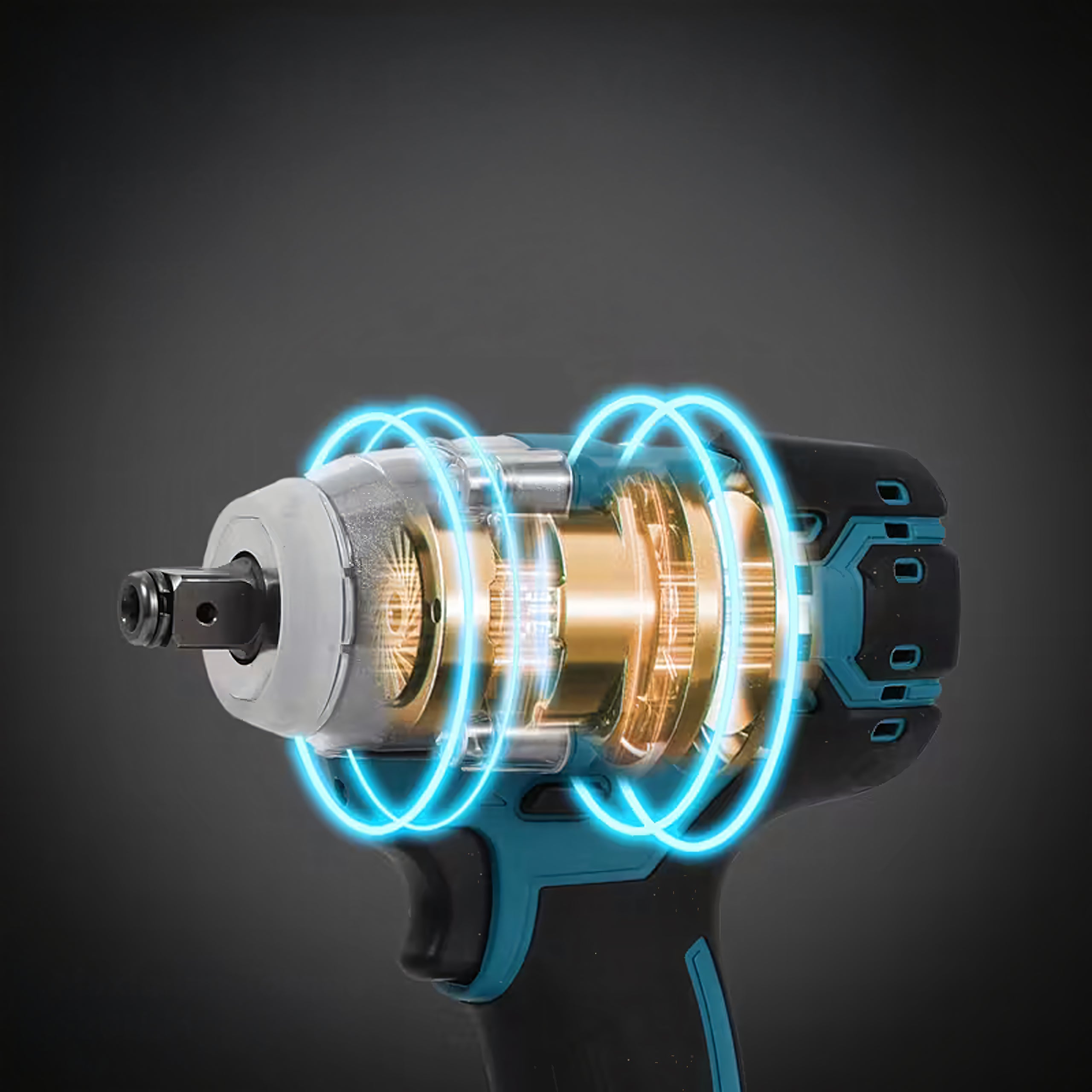 Akumuliatorinis smūginis veržliasūkis 330Nm 3500 aps./min. Bešepetėlinis, 2 akumuliatoriai