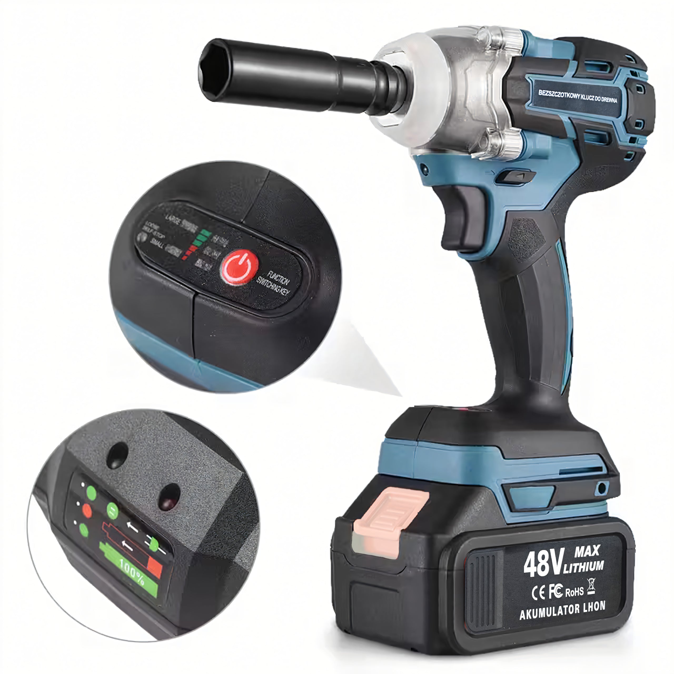 Akumuliatorinis smūginis veržliasūkis 330Nm 3500 aps./min. Bešepetėlinis, 2 akumuliatoriai