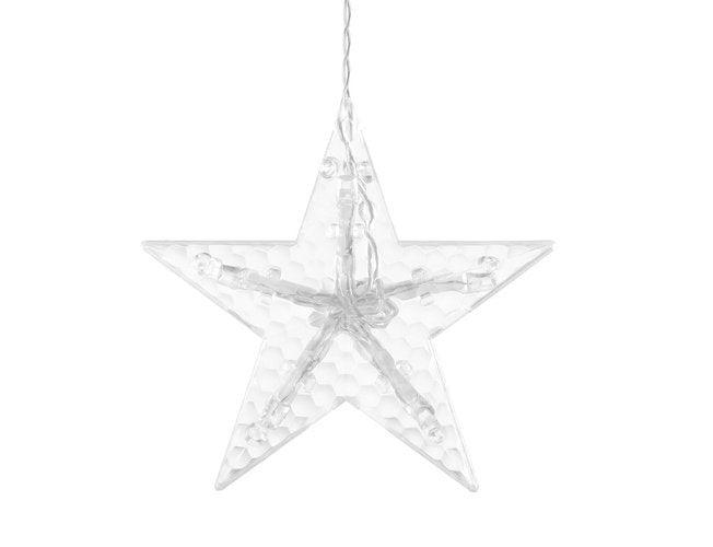 138 LED girlianda užuolaida - varvekliai šaltai baltos spalvos - Piki