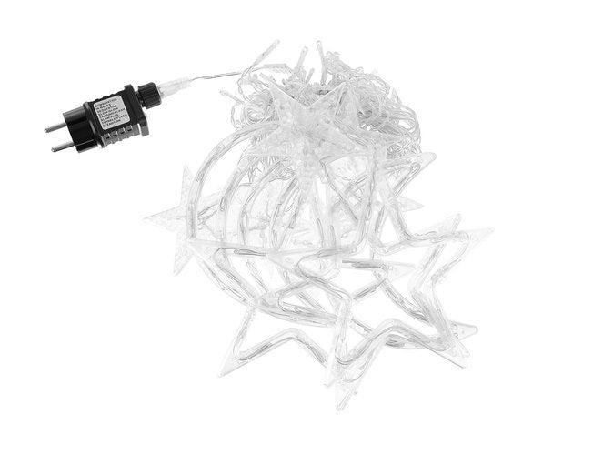 138 LED girlianda užuolaida - varvekliai šaltai baltos spalvos - Piki