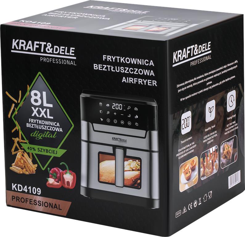 Karšto oro gruzdintuvė Air fryer KRAFT&DELE, 8 l, 