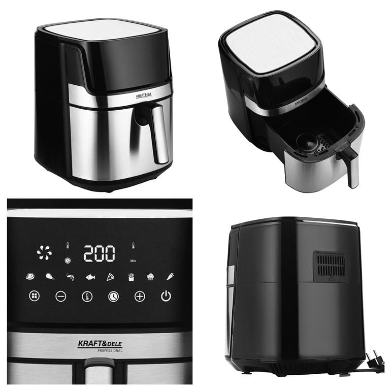 Karšto oro gruzdintuvė Air fryer KRAFT&DELE, 8 l, 1850 W