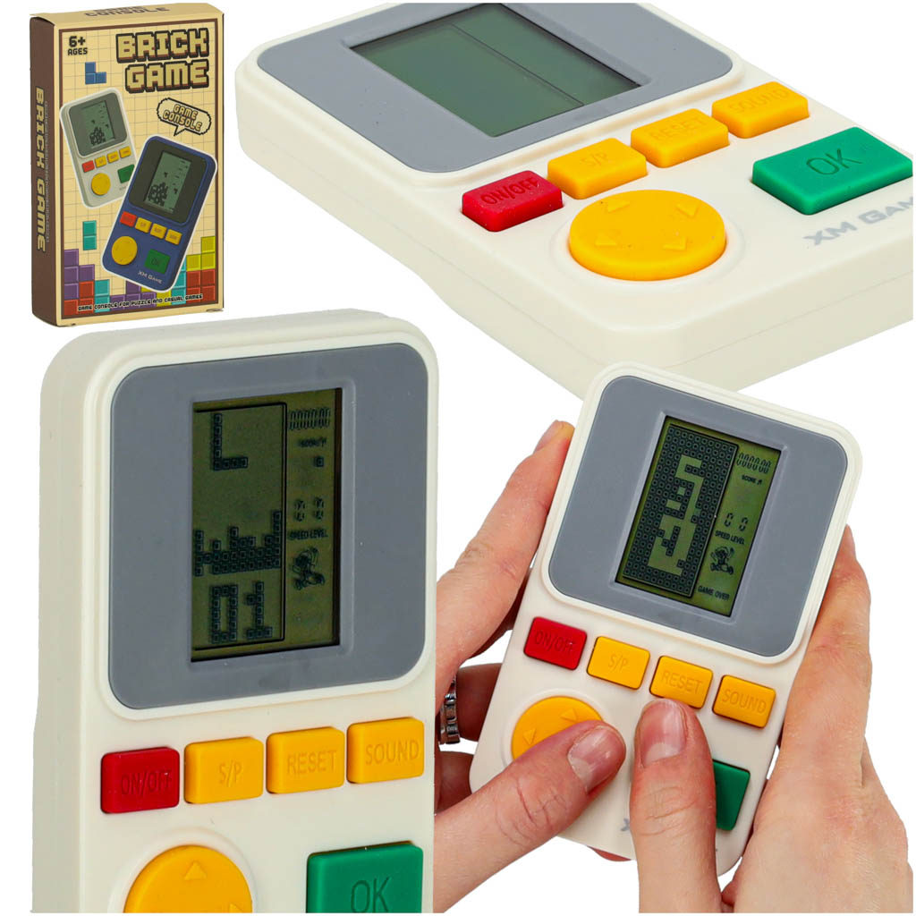 Elektroninė konsolė retro Tetris Brick Game
