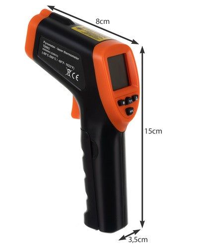 Bekontaktis skaitmeninis lazerinis termometras - Bigstren 550c