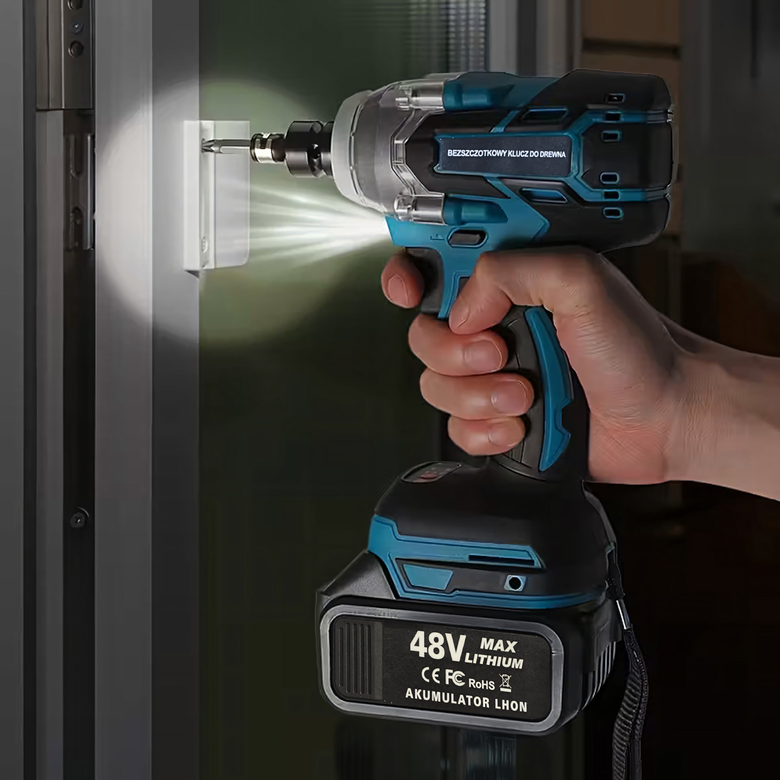 Akumuliatorinis smūginis veržliasūkis 330Nm 3500 aps./min. Bešepetėlinis, 2 akumuliatoriai